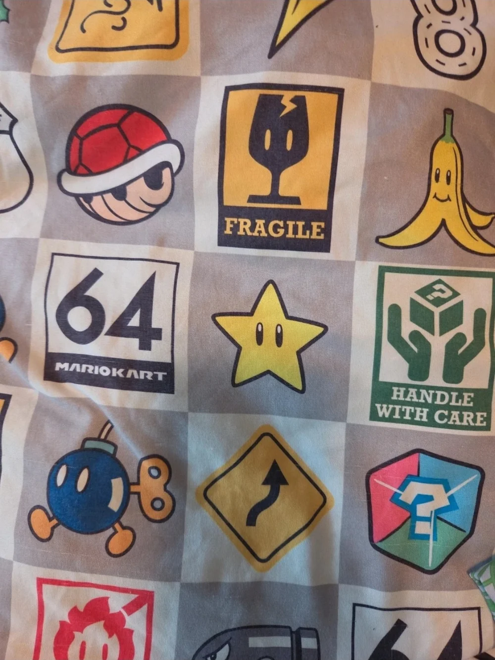 Nintendo Mario Kart Kids Blue Multicolor Comforter SET!